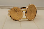American Gold Eagle Coin Cuff Bracelet in 14k Yellow Gold