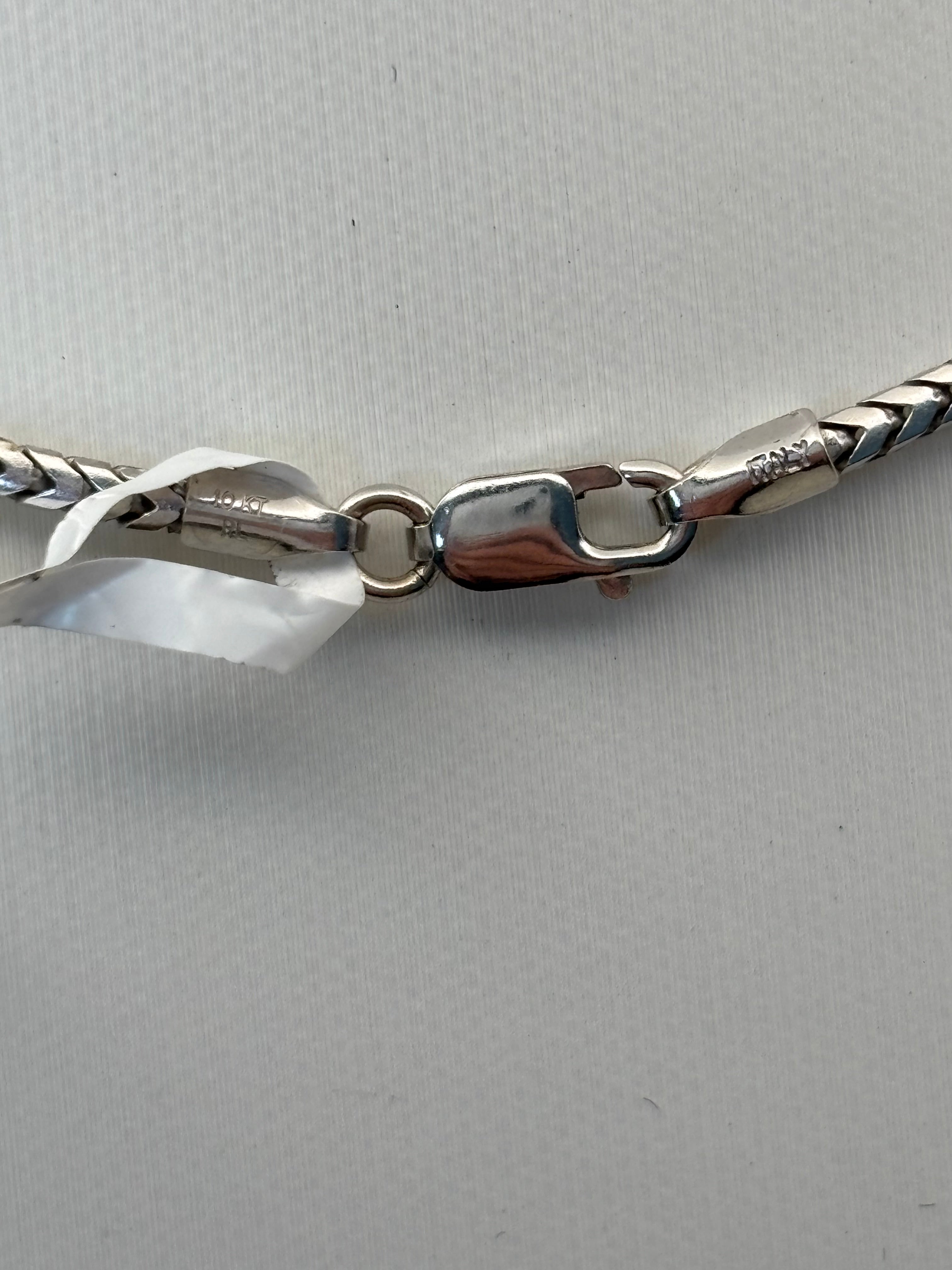 10k White Gold Snake Chain