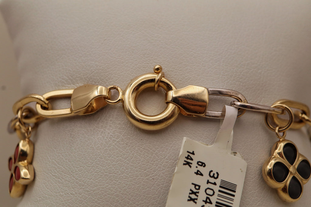 14k Yellow Gold Charm Bracelet