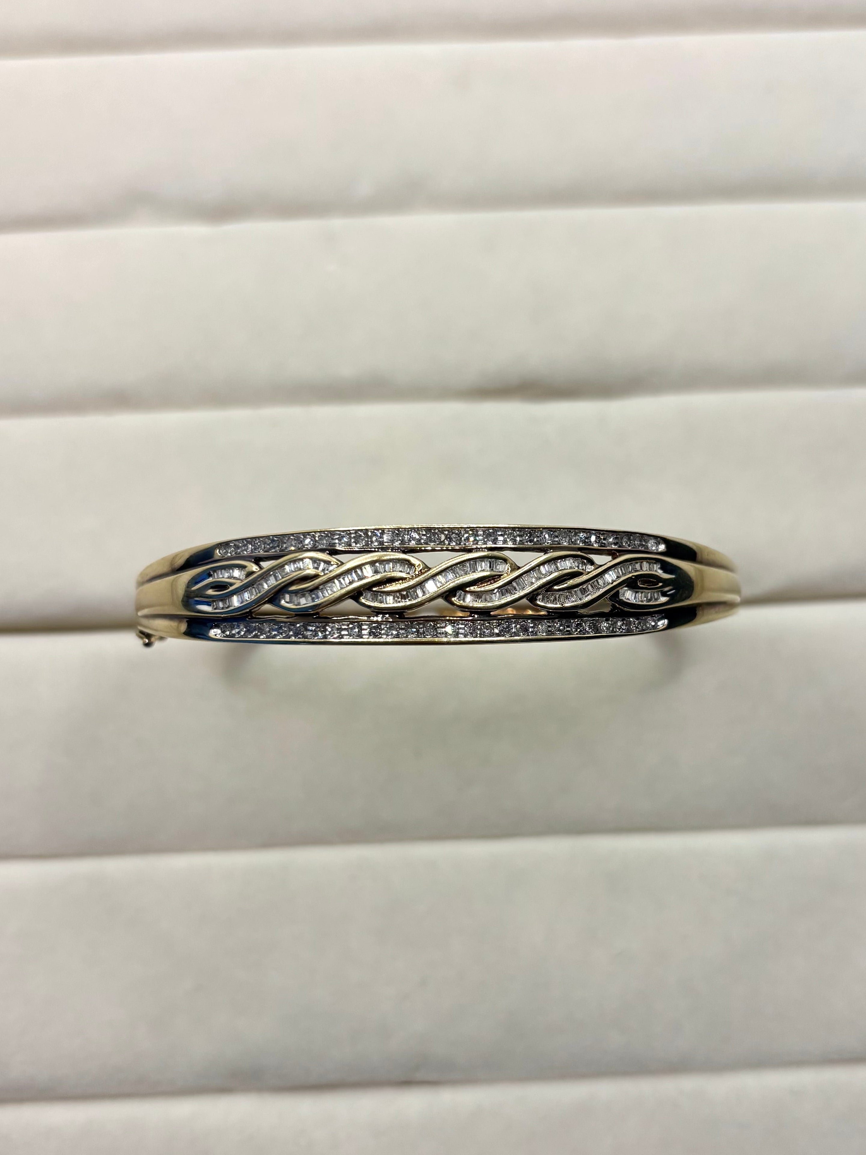 10K Gold Baguette Style Bangle | Empire Jewelry and Loan