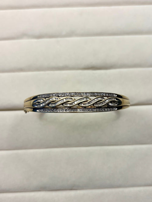 10K Gold Baguette Style Bangle | Empire Jewelry and Loan
