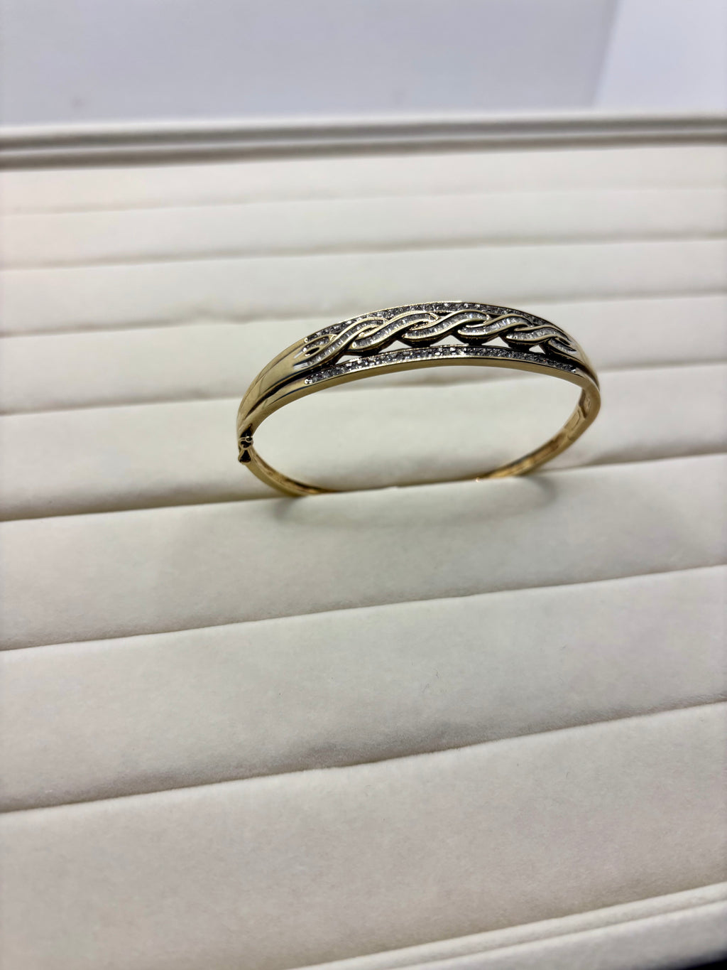 10K Gold Baguette Style Bangle | Empire Jewelry and Loan