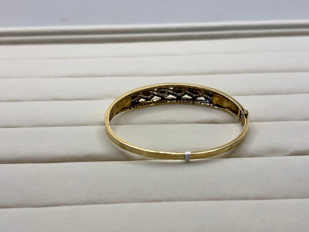 10K Gold Baguette Style Bangle | Empire Jewelry and Loan