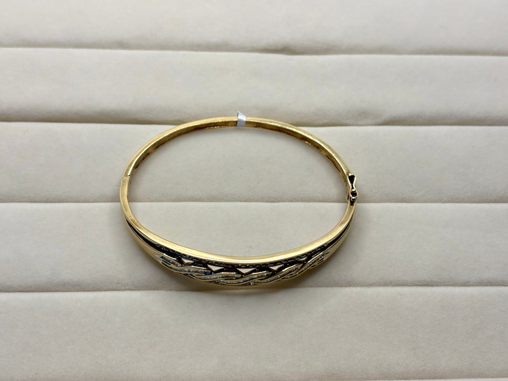 10K Gold Baguette Style Bangle | Empire Jewelry and Loan