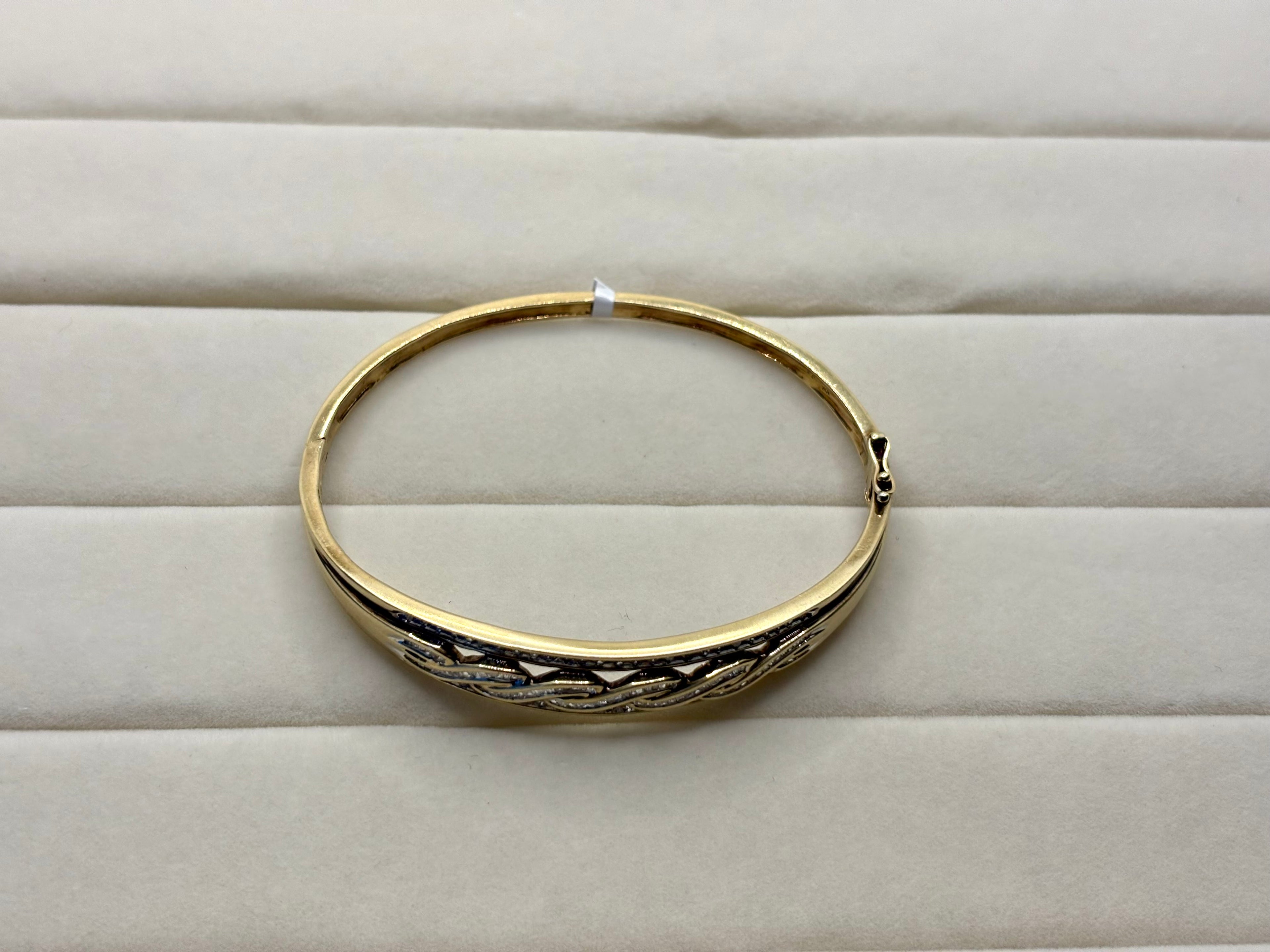 10K Gold Baguette Style Bangle | Empire Jewelry and Loan
