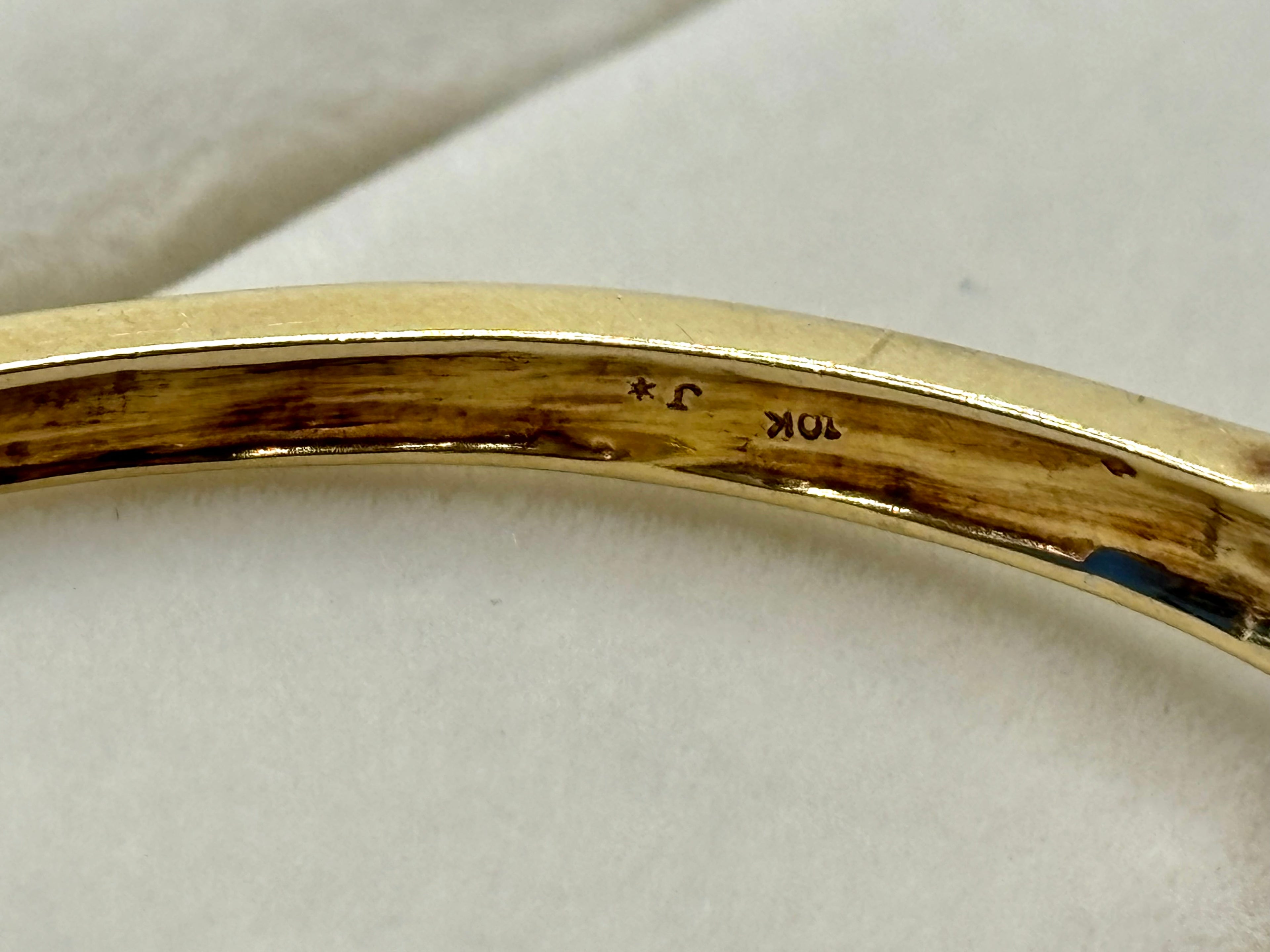 10K Gold Baguette Style Bangle | Empire Jewelry and Loan