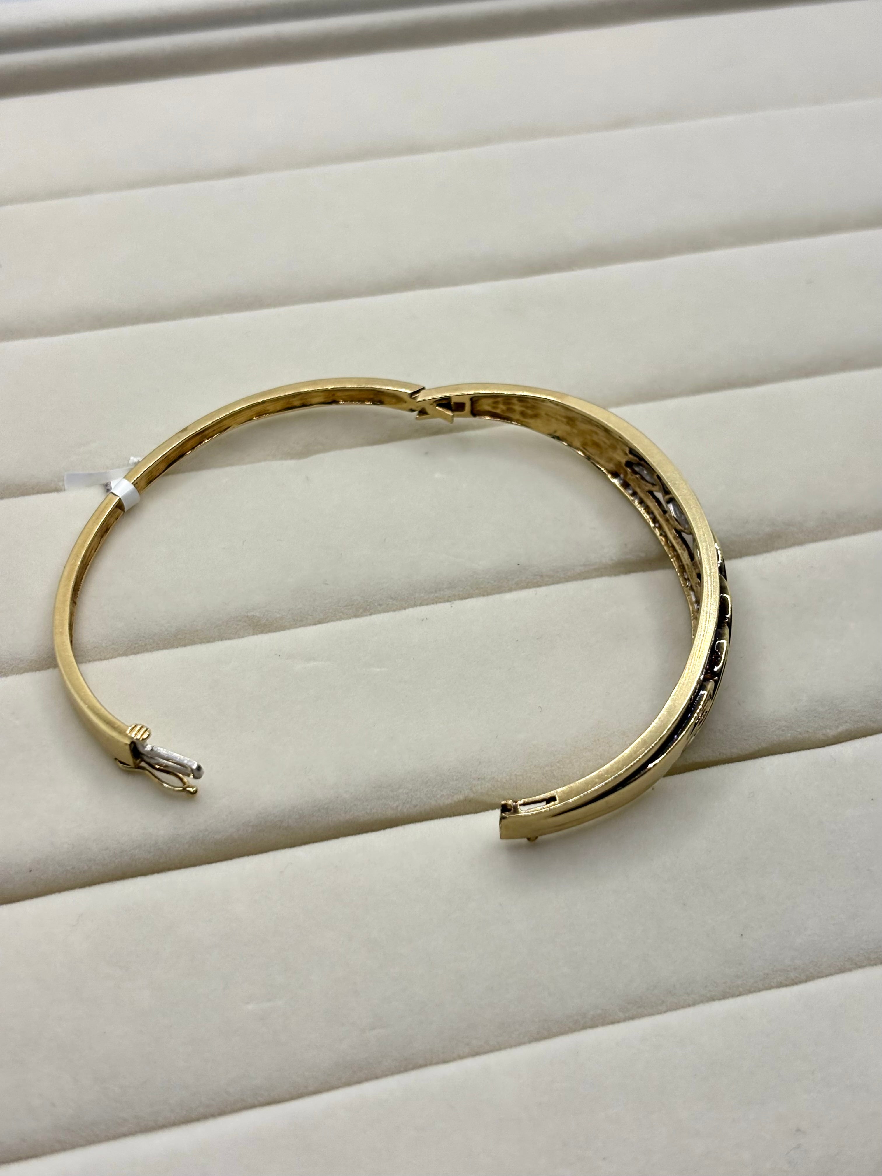 10K Gold Baguette Style Bangle | Empire Jewelry and Loan