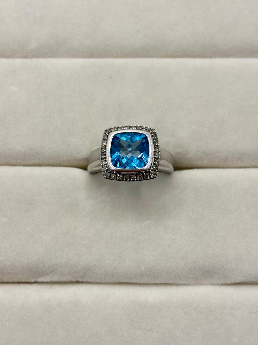 10K Gold Blue Stone Diamond Accent Ring | Empire Jewelry and Loan