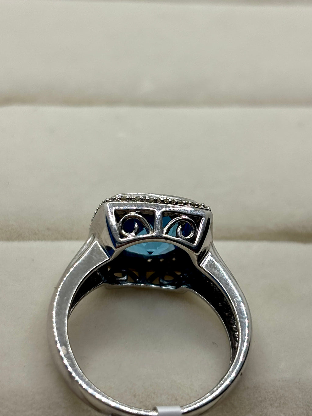 10K Gold Blue Stone Diamond Accent Ring | Empire Jewelry and Loan