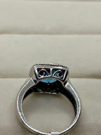 10K Gold Blue Stone Diamond Accent Ring | Empire Jewelry and Loan