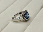10K Gold Blue Stone Diamond Accent Ring | Empire Jewelry and Loan