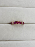 10K Rose Gold Ruby White Stripe Ring | Empire Jewelry and Loan