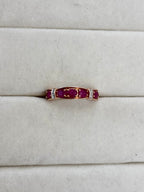10K Rose Gold Ruby White Stripe Ring | Empire Jewelry and Loan