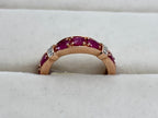 10K Rose Gold Ruby White Stripe Ring | Empire Jewelry and Loan