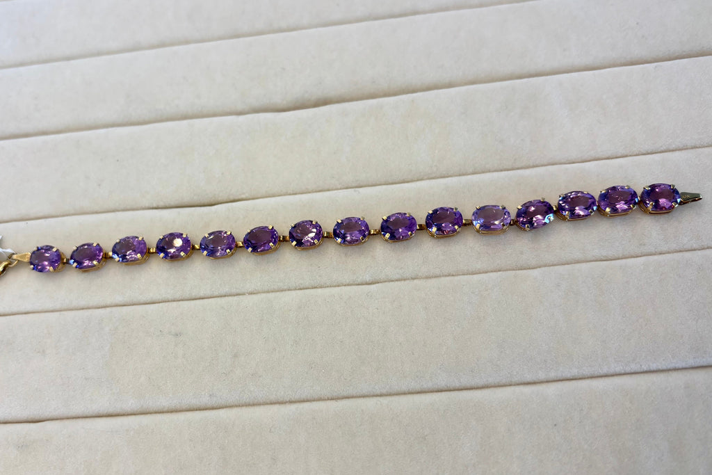 10K Yellow Gold Amethyst Set Bracelet | Empire Jewelry and Loan