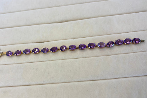 10K Yellow Gold Amethyst Set Bracelet | Empire Jewelry and Loan