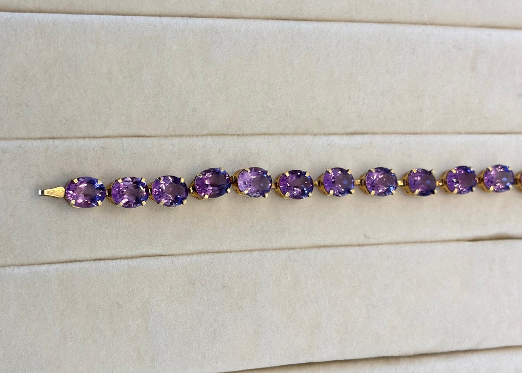 10K Yellow Gold Amethyst Set Bracelet | Empire Jewelry and Loan