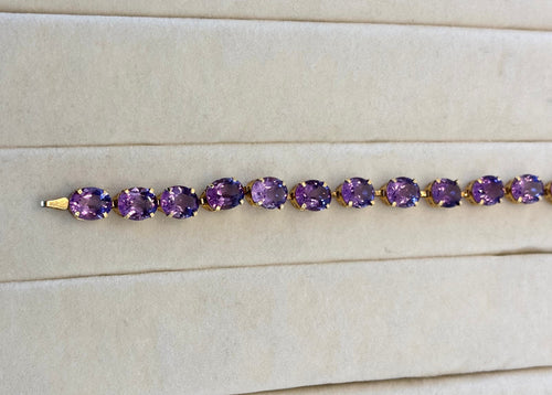 10K Yellow Gold Amethyst Set Bracelet | Empire Jewelry and Loan