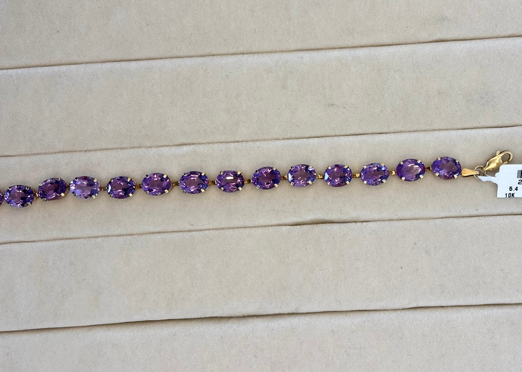 10K Yellow Gold Amethyst Set Bracelet | Empire Jewelry and Loan