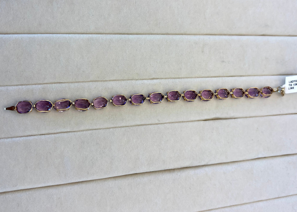 10K Yellow Gold Amethyst Set Bracelet | Empire Jewelry and Loan