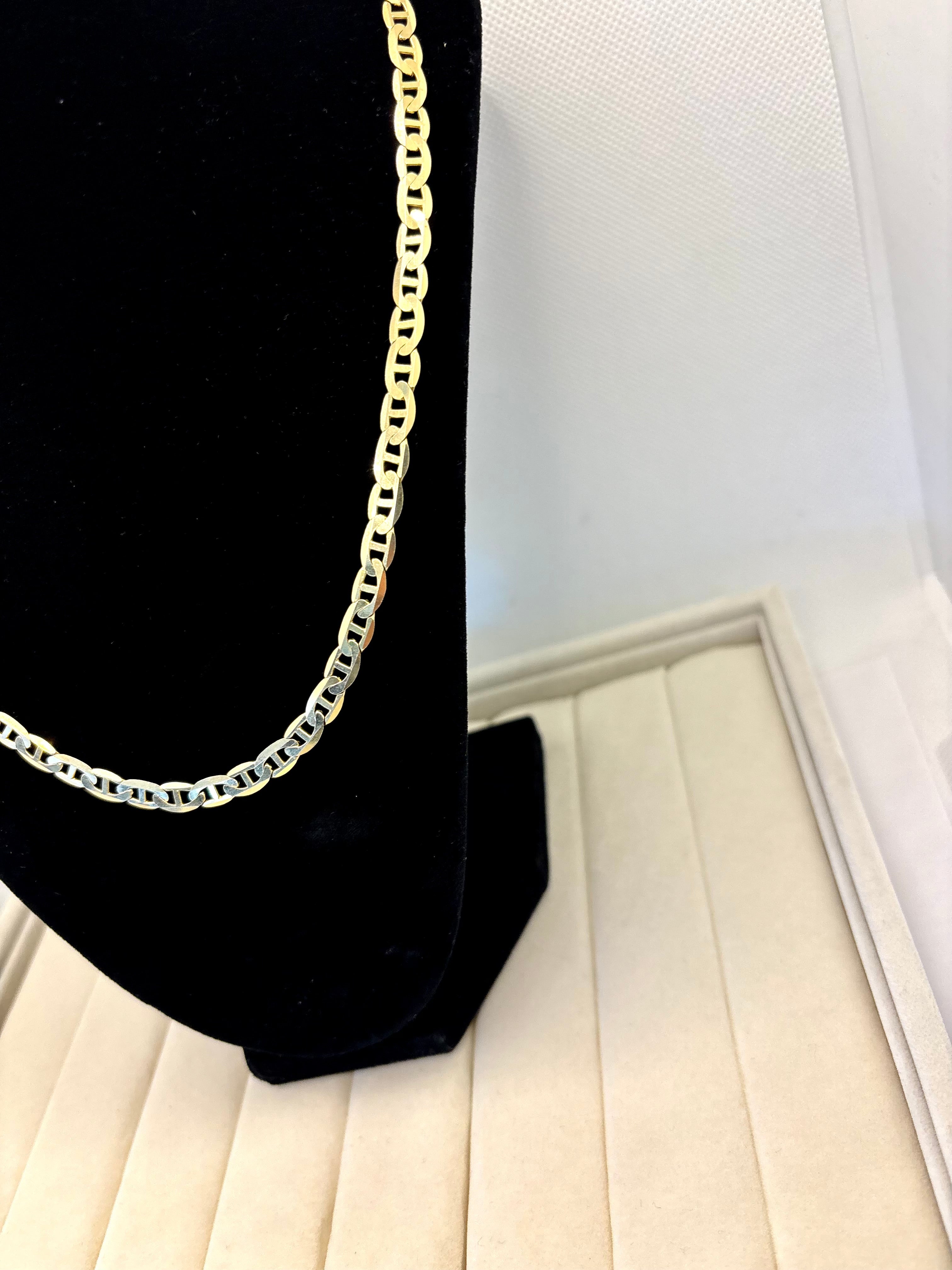 10K Yellow Gold Mariner Link Chain Necklace – 22 Inches | Empire Jewelry and Loan