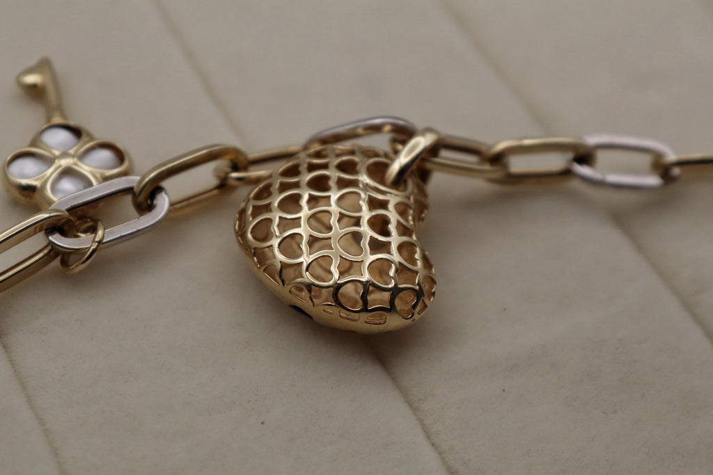 14k Yellow Gold Charm Bracelet