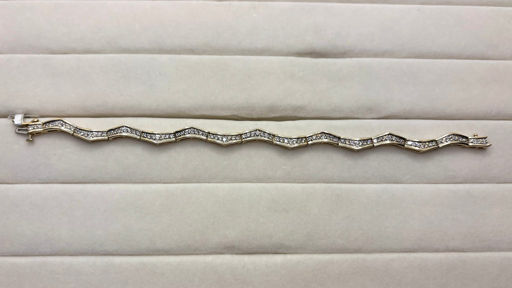 14K Diamond Wave Bracelet | Empire Jewelry and Loan