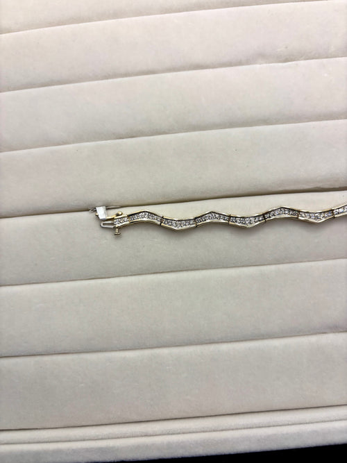 14K Diamond Wave Bracelet | Empire Jewelry and Loan