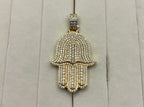14K Gold Diamond Hamsa Hand Pendant | Empire Jewelry and Loan