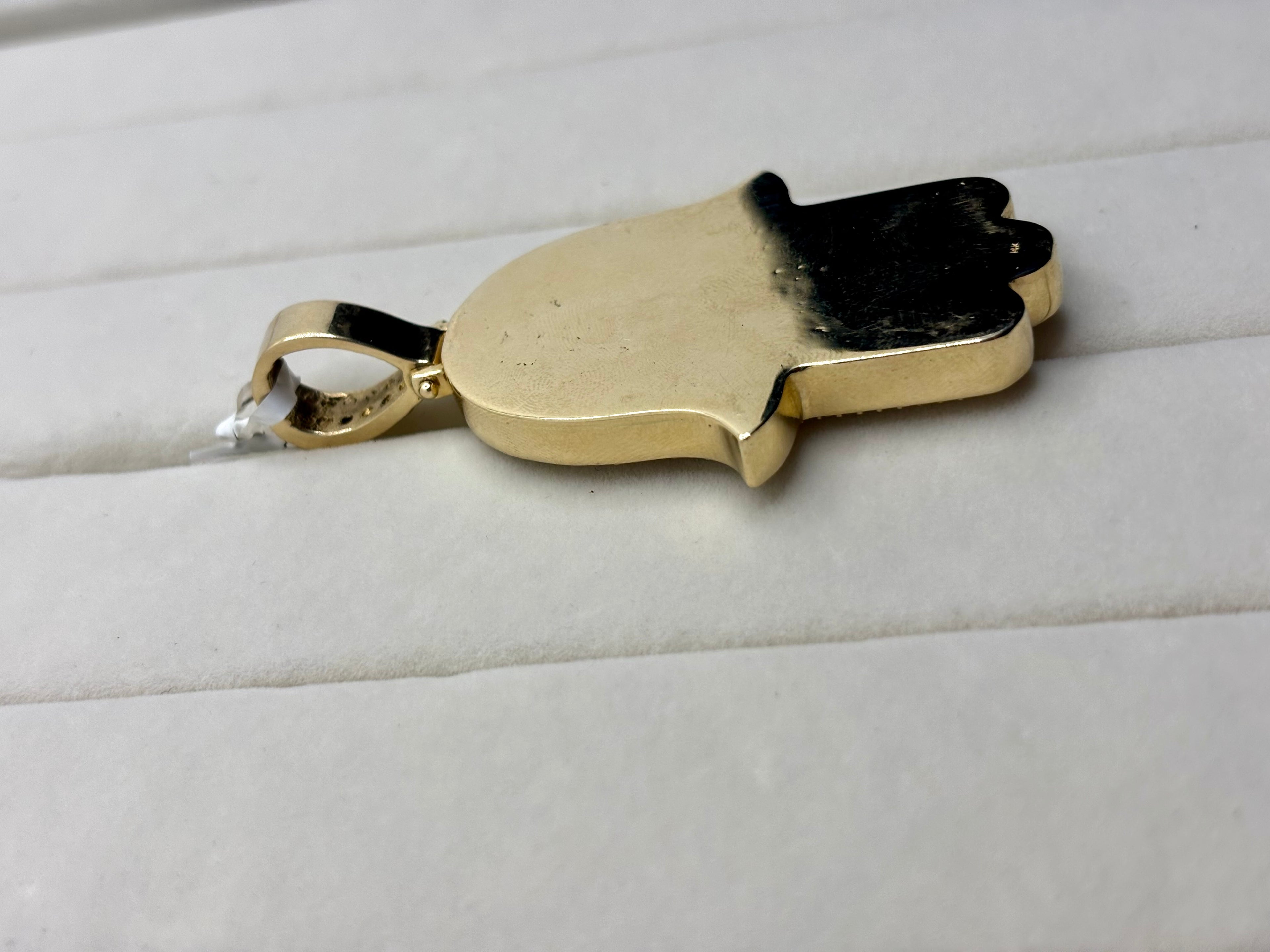 14K Gold Diamond Hamsa Hand Pendant | Empire Jewelry and Loan