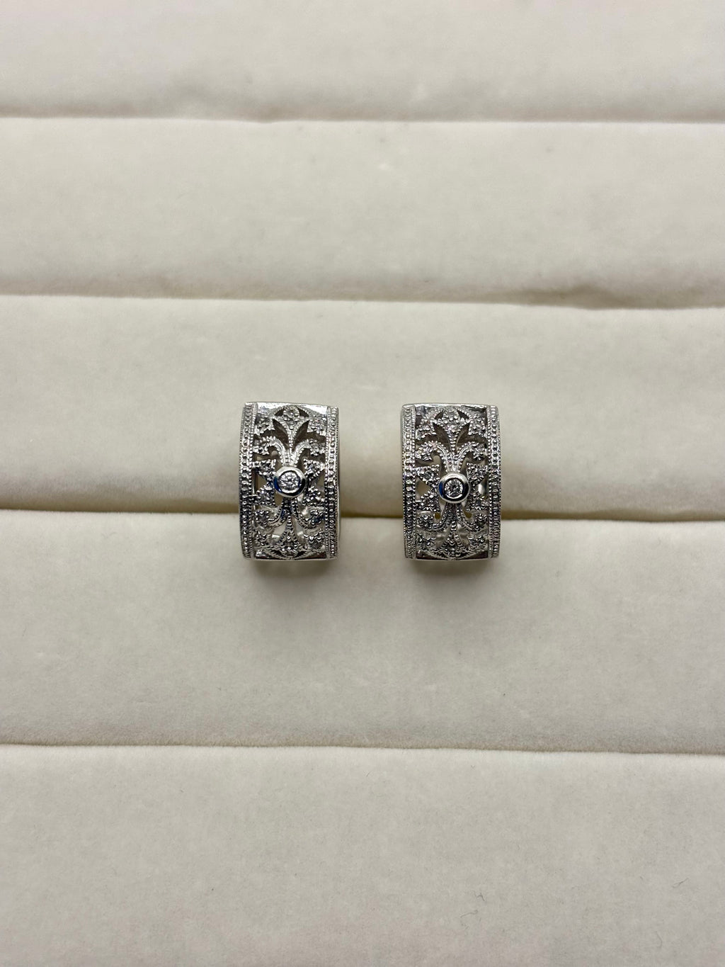 14K Gold Diamond Hoop Earrings | Empire Jewelry and Loan