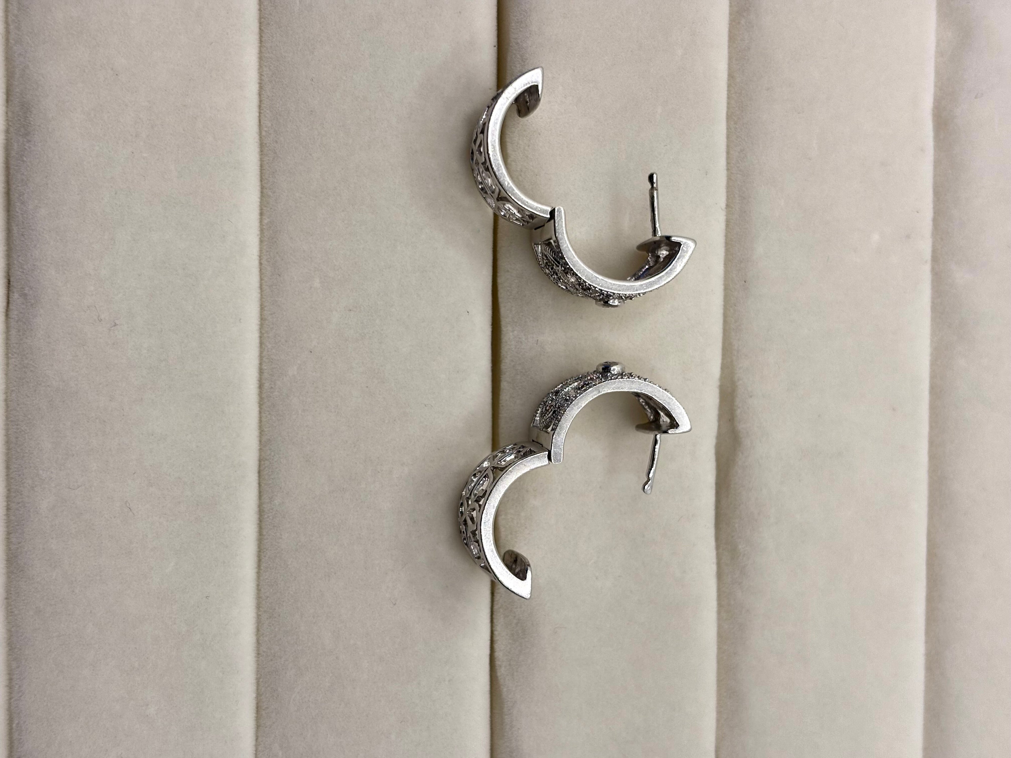 14K Gold Diamond Hoop Earrings | Empire Jewelry and Loan