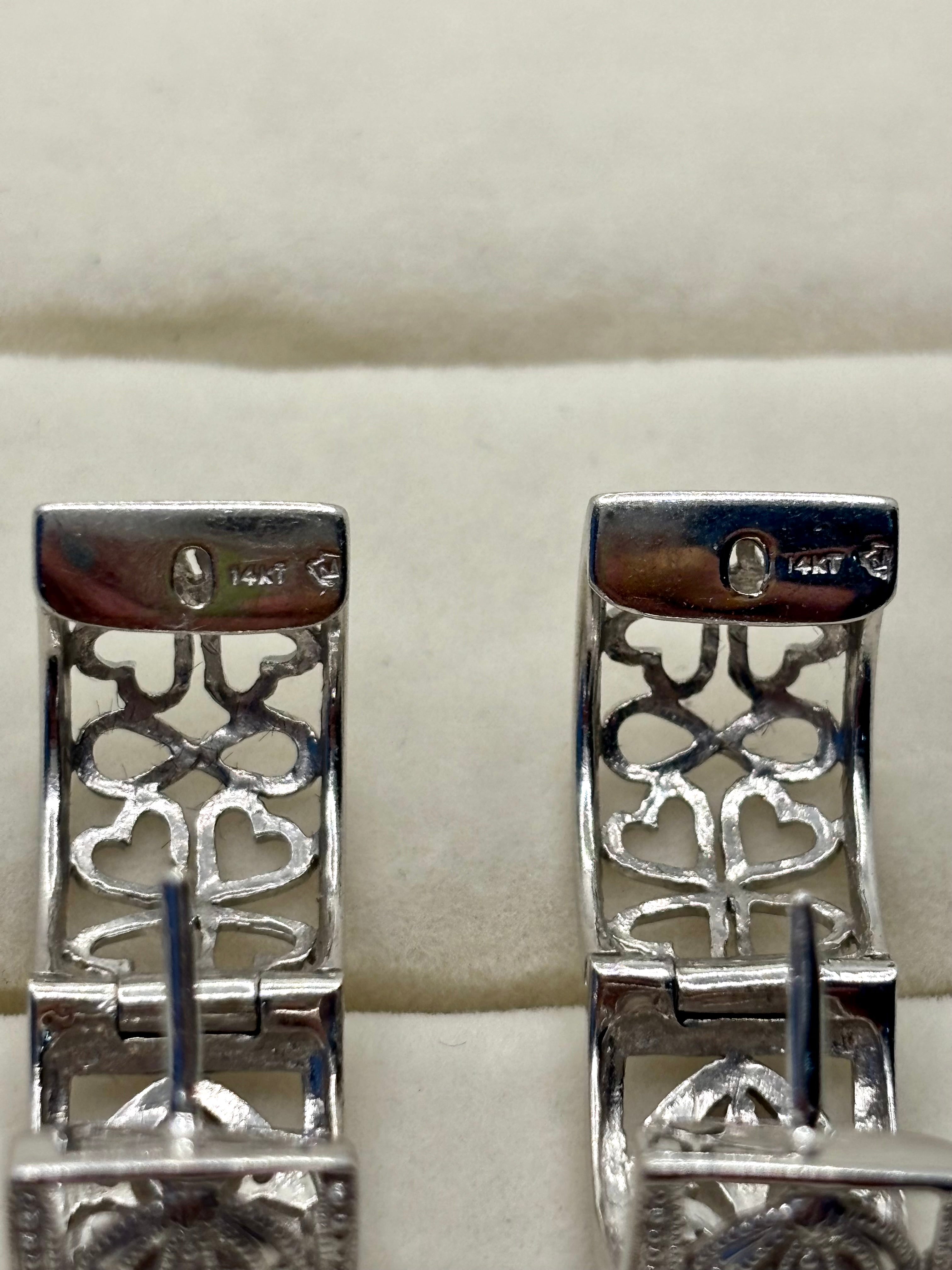 14K Gold Diamond Hoop Earrings | Empire Jewelry and Loan