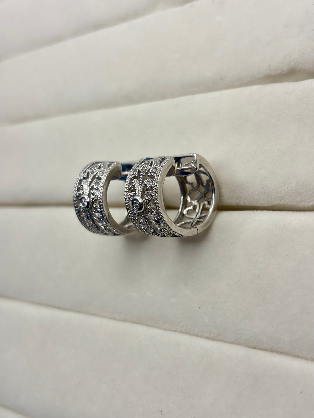 14K Gold Diamond Hoop Earrings | Empire Jewelry and Loan