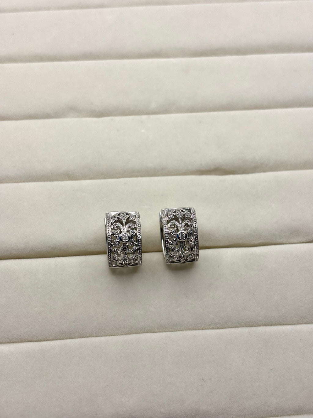 14K Gold Diamond Hoop Earrings | Empire Jewelry and Loan