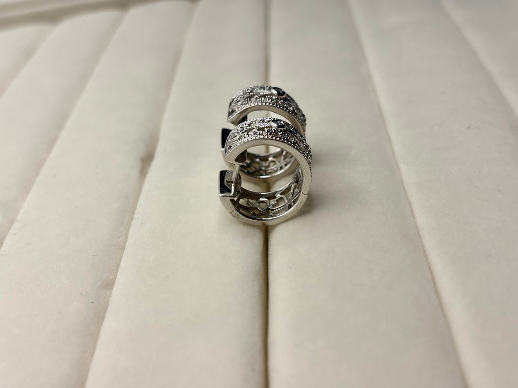 14K Gold Diamond Hoop Earrings | Empire Jewelry and Loan
