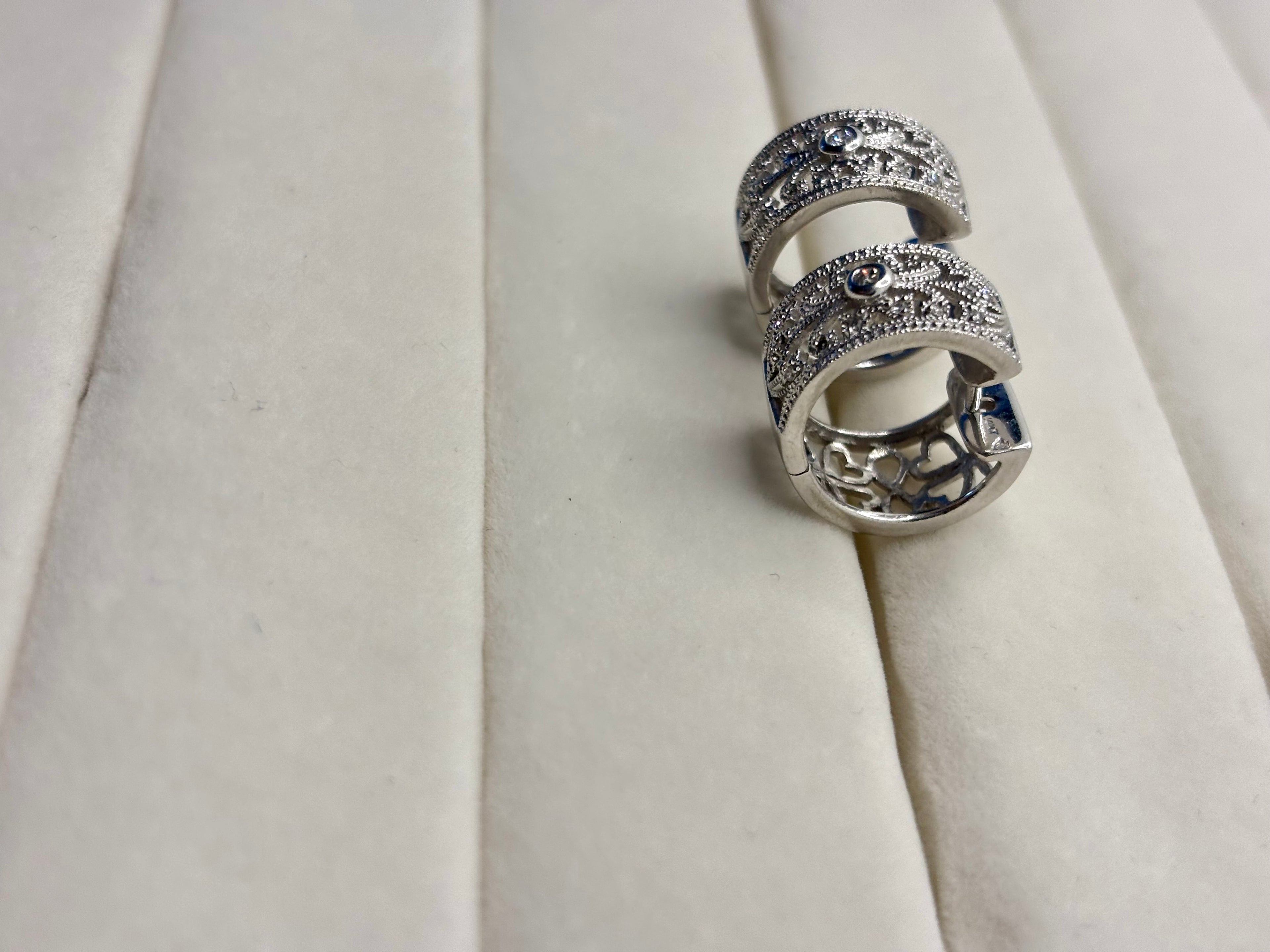 14K Gold Diamond Hoop Earrings | Empire Jewelry and Loan