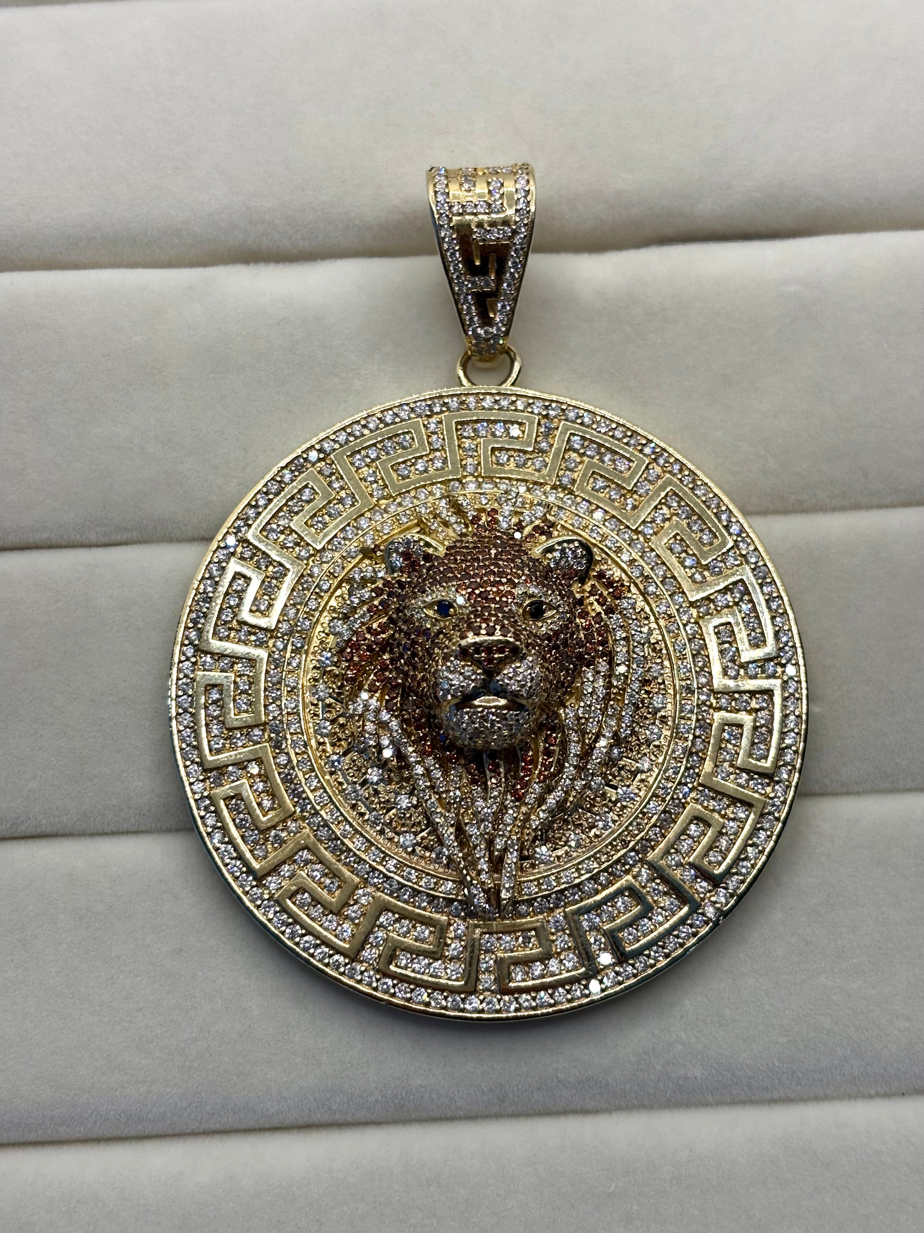 14K Gold Greek Lion Diamond Pendant | Empire Jewelry and Loan