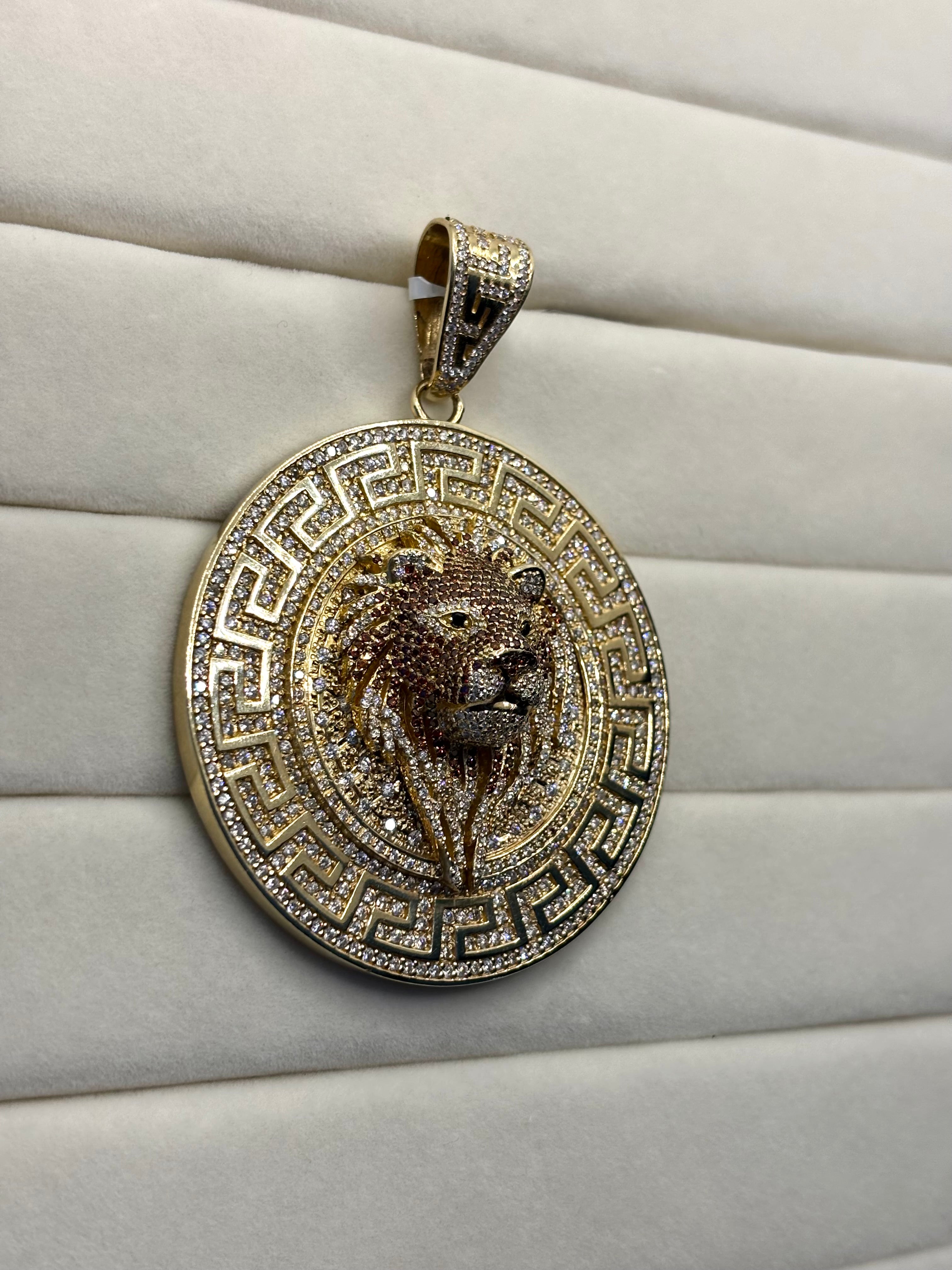 14K Gold Greek Lion Diamond Pendant | Empire Jewelry and Loan