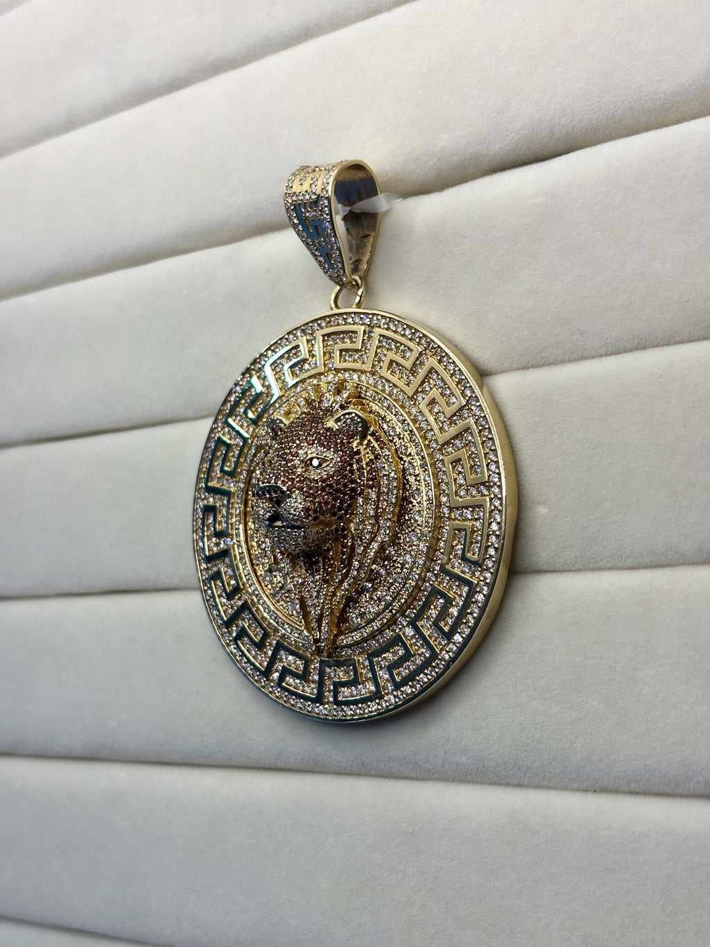 14K Gold Greek Lion Diamond Pendant | Empire Jewelry and Loan