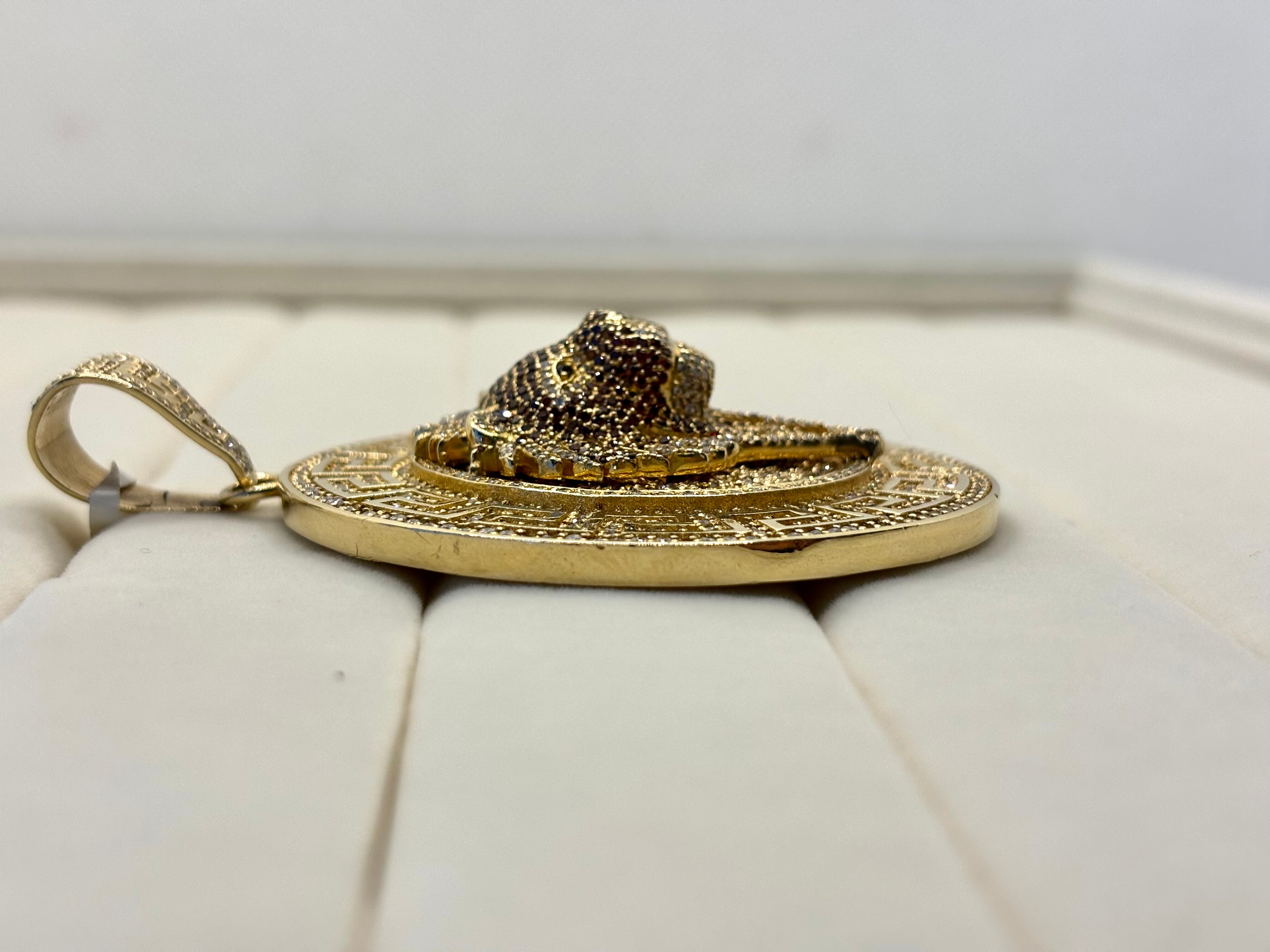 14K Gold Greek Lion Diamond Pendant | Empire Jewelry and Loan