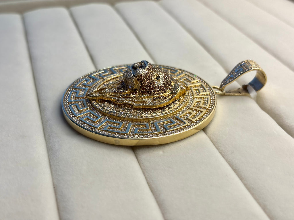 14K Gold Greek Lion Diamond Pendant | Empire Jewelry and Loan