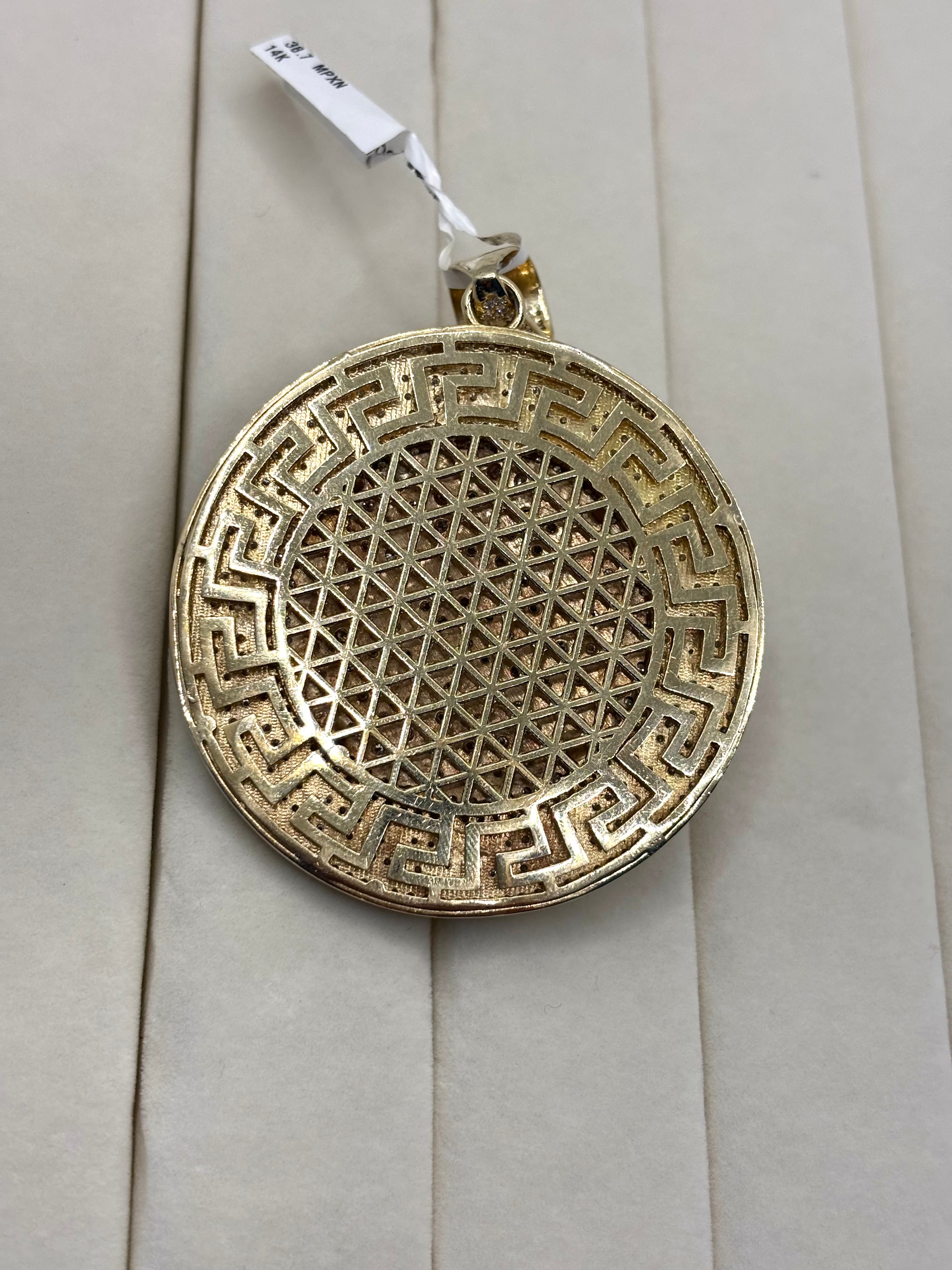 14K Gold Greek Lion Diamond Pendant | Empire Jewelry and Loan