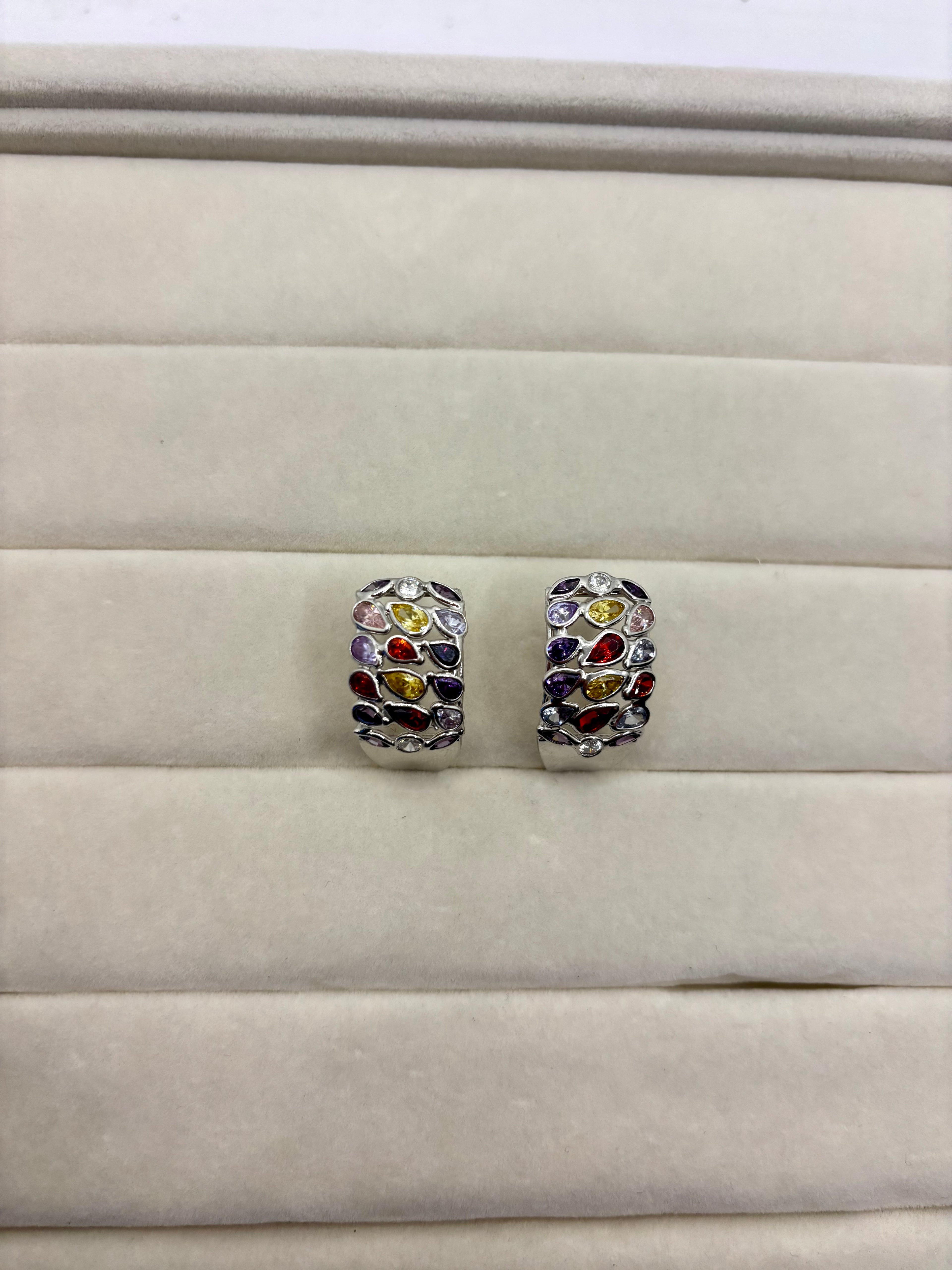 14K Gold Multi Gemstone Earrings | Empire Jewelry and Loan