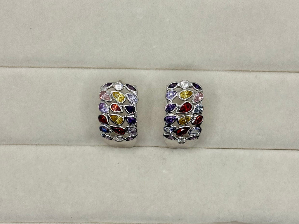 14K Gold Multi Gemstone Earrings | Empire Jewelry and Loan