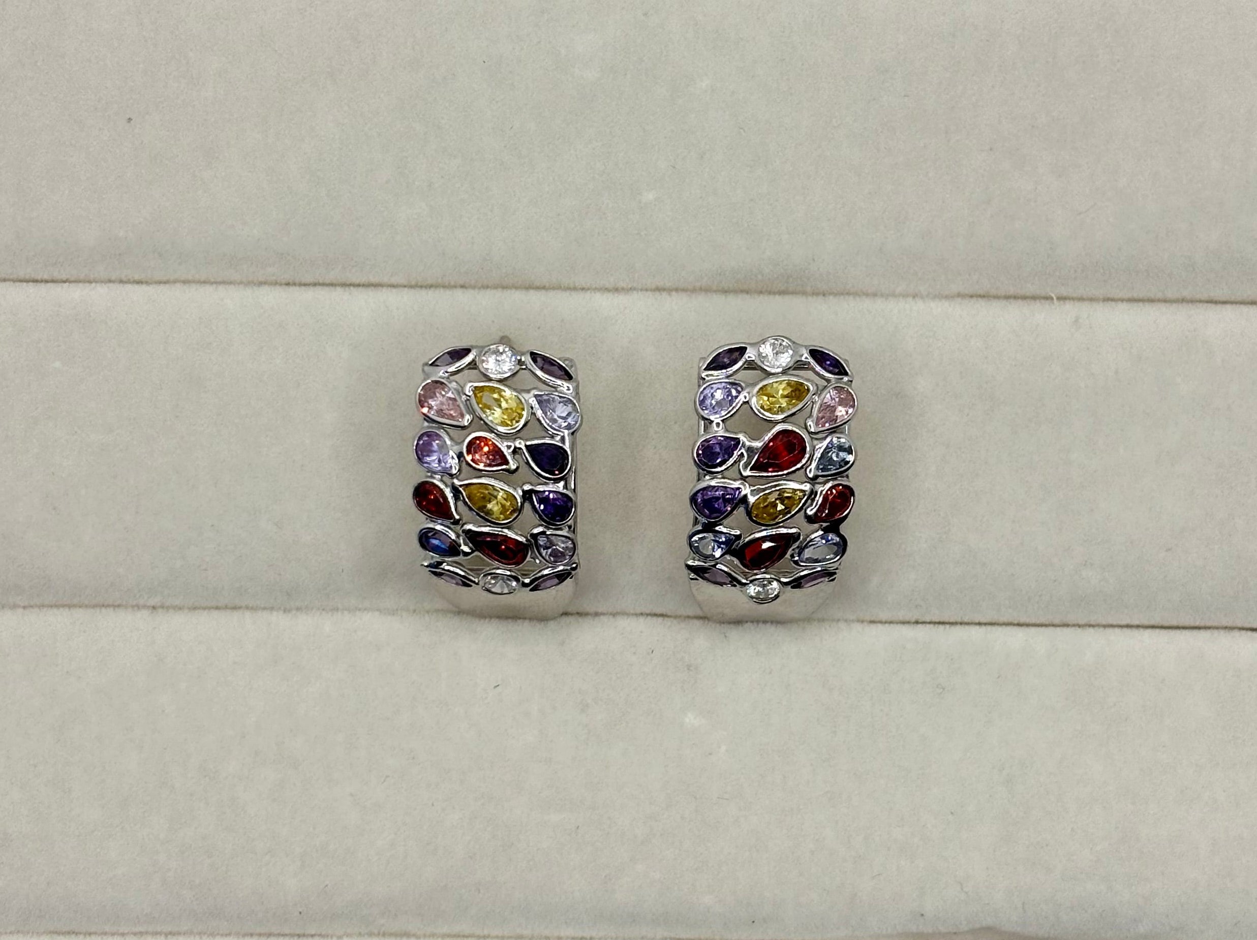 14K Gold Multi Gemstone Earrings | Empire Jewelry and Loan