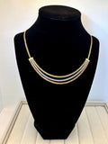 14K Tri-Color Gold Necklace Three Strand Mesh | Empire Jewelry and Loan