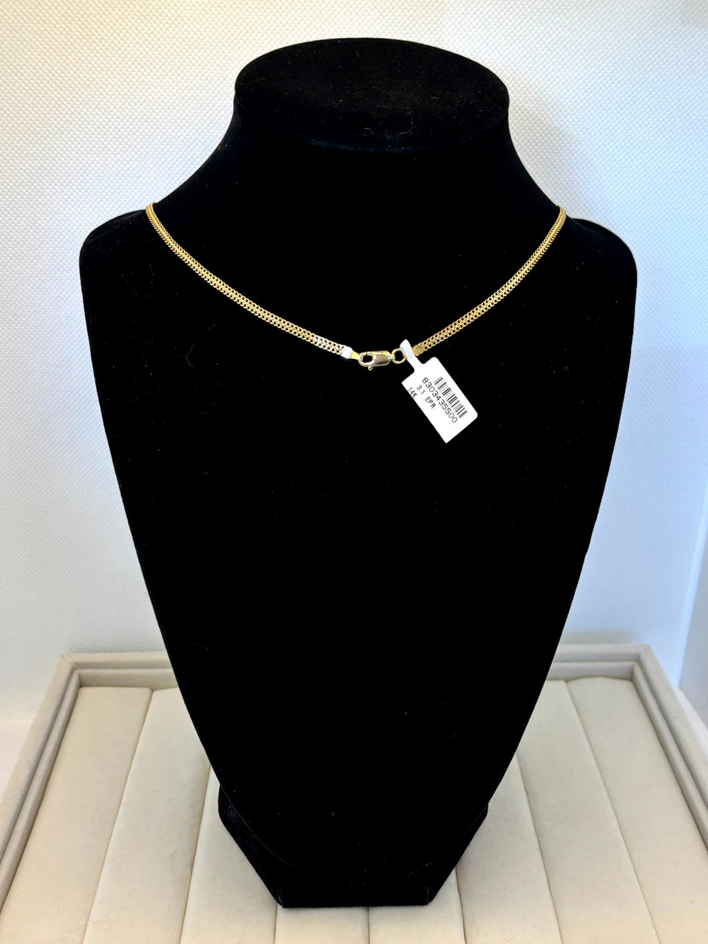 14K Tri-Color Gold Necklace Three Strand Mesh | Empire Jewelry and Loan