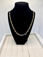 14K Tri-Color Gold Paperclip Chain Necklace | Empire Jewelry and Loan