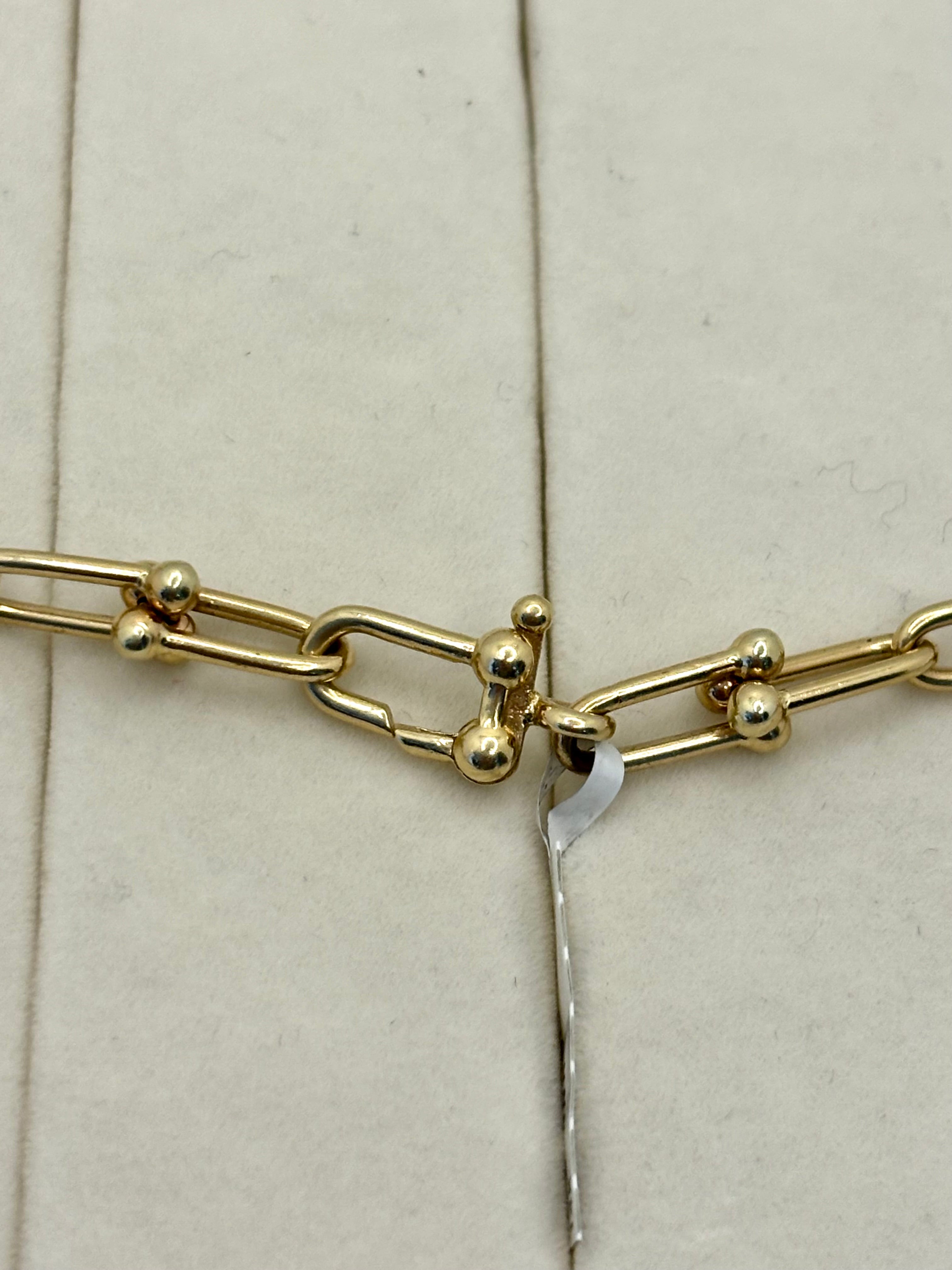 14K Tri-Color Gold Paperclip Chain Necklace | Empire Jewelry and Loan